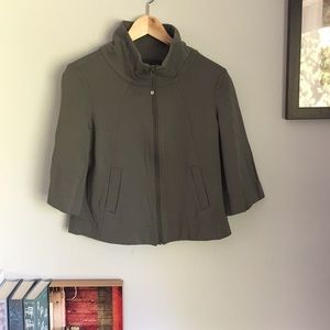 Lululemon green crop jacket with mesh back